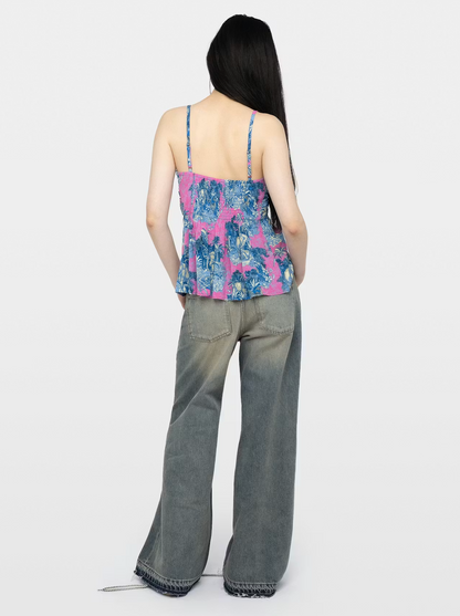Zadig et Voltaire Cippie Camisole - silk blend camisole top detail view