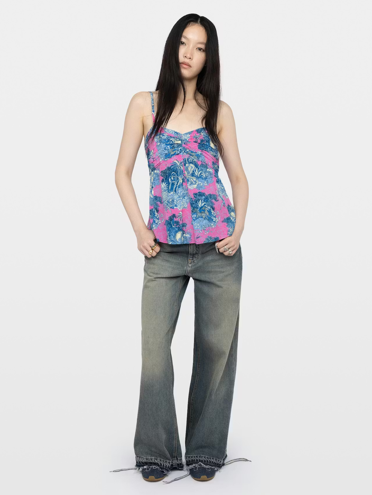 Zadig et Voltaire Cippie Camisole - silk blend camisole top front view