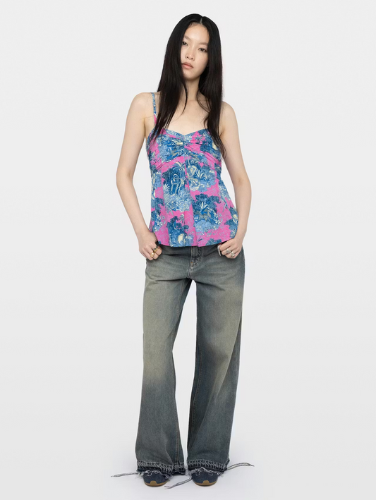 Zadig et Voltaire Cippie Camisole - silk blend camisole top front view