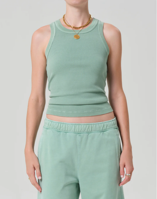Citizen of Humanity Isabel Rib Tank - ribbed cotton tank top front view