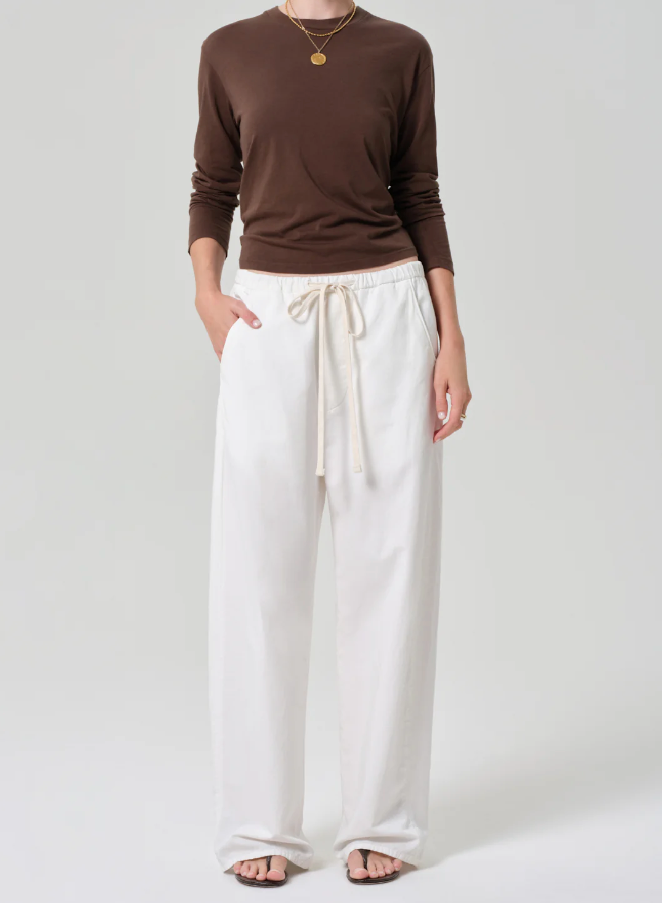 Citizen of Humanity Aurora Pant - pull-on wide-leg pant front view