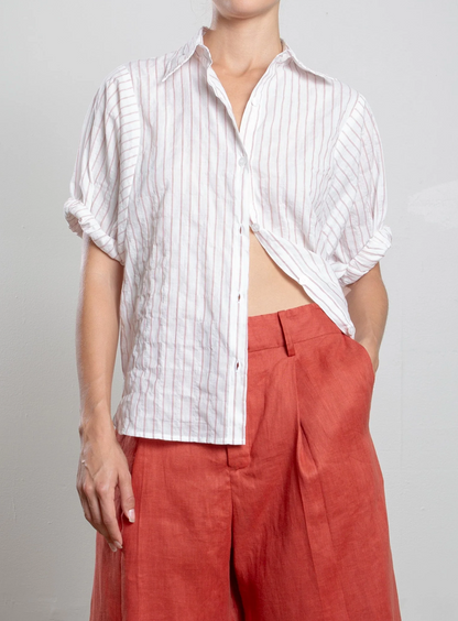 Pharaoh Claude Shirt - relaxed linen shirt front view