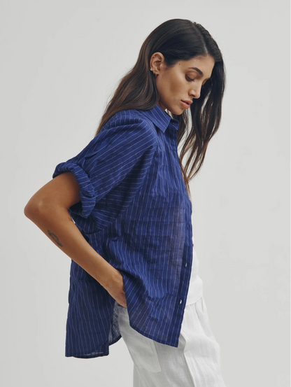 Pharaoh Claude Shirt - relaxed linen shirt front view