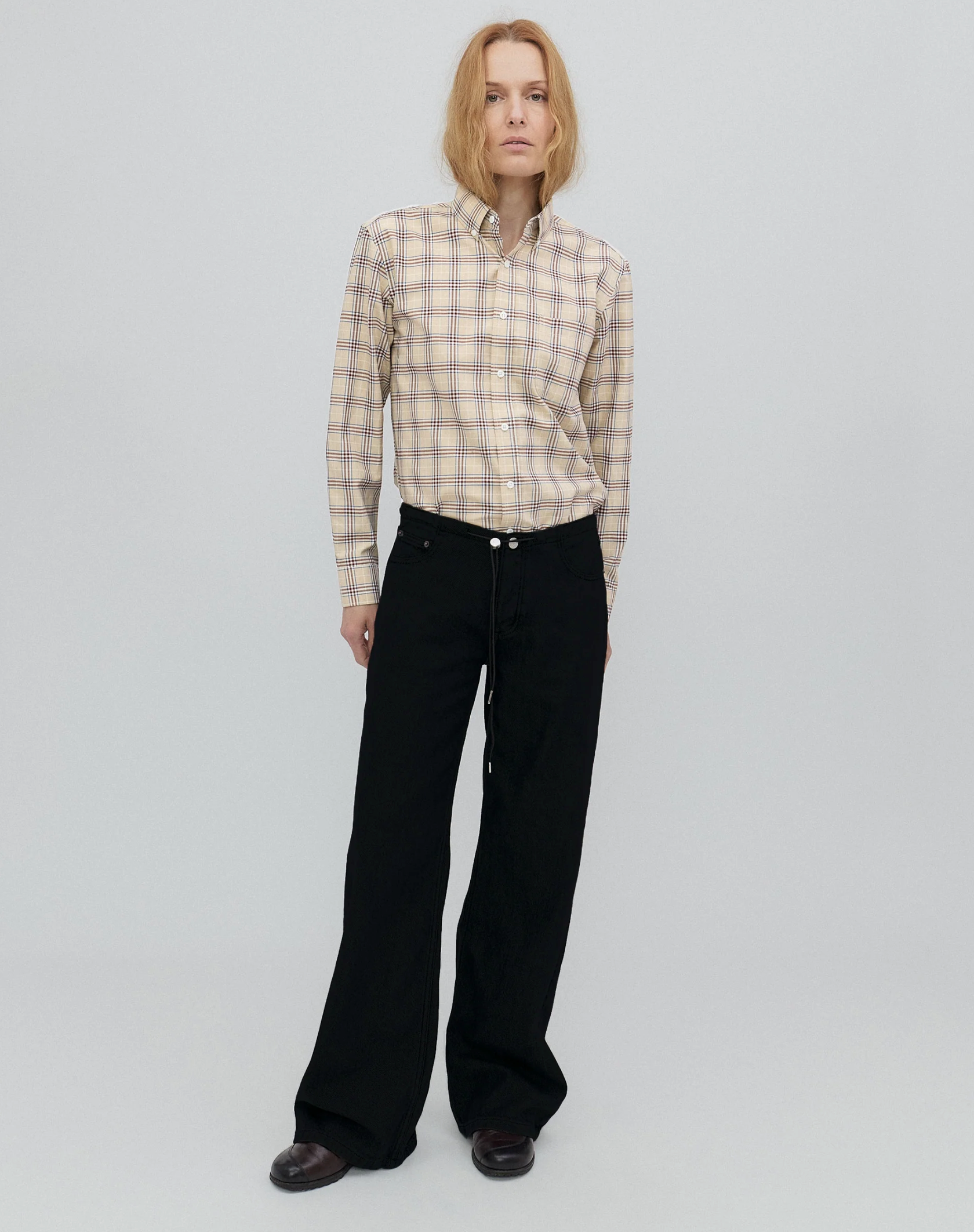 Still Here Cool Jean - high-rise straight denim jean front view