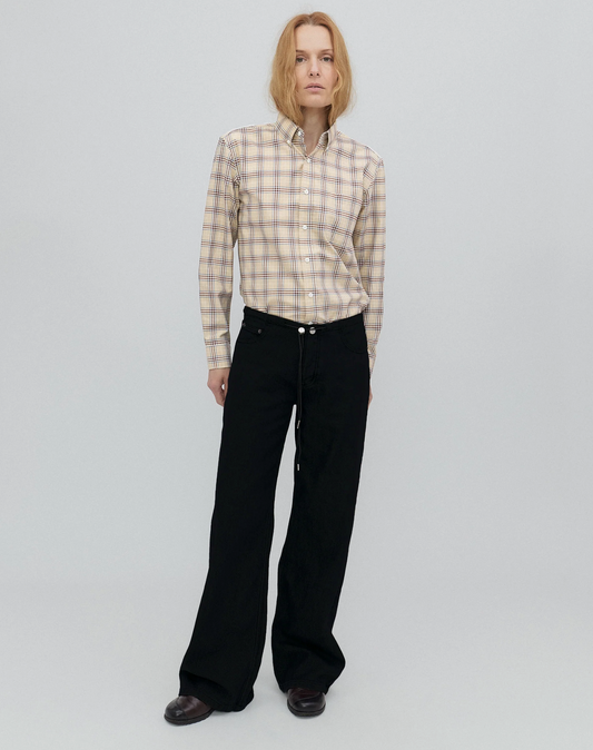 Still Here Cool Jean - high-rise straight denim jean front view