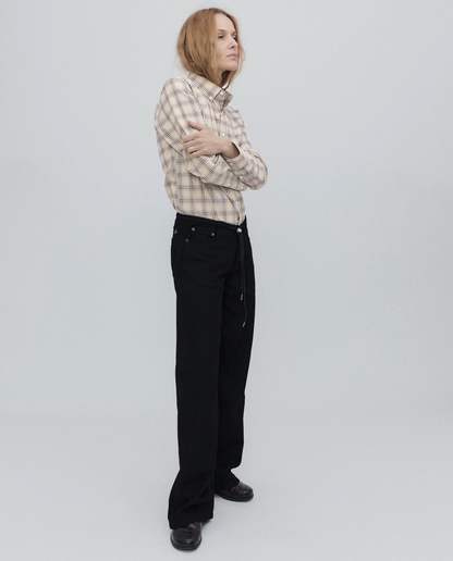 Still Here Cool Jean - high-rise straight denim jean back view