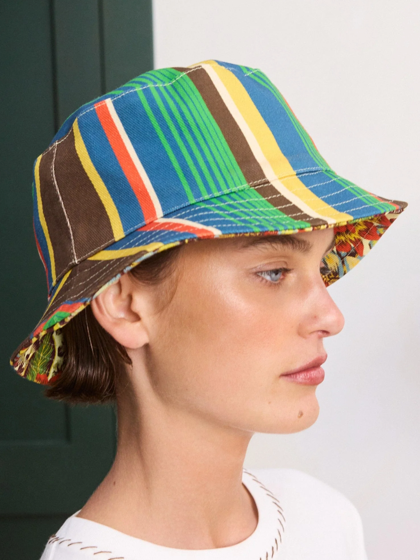 Hiptique Charlie Reversible Hat - reversible sun hat detail view