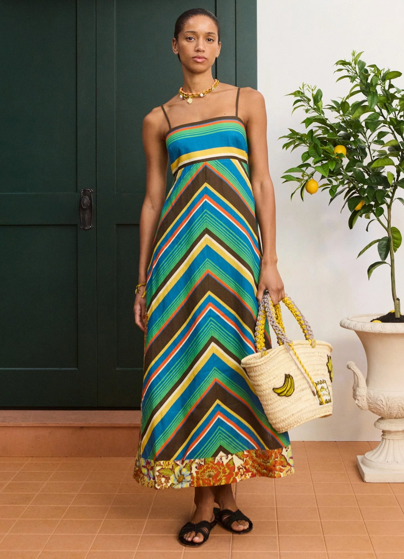 Hiptique Charlie Day Dress - breezy midi day dress back view