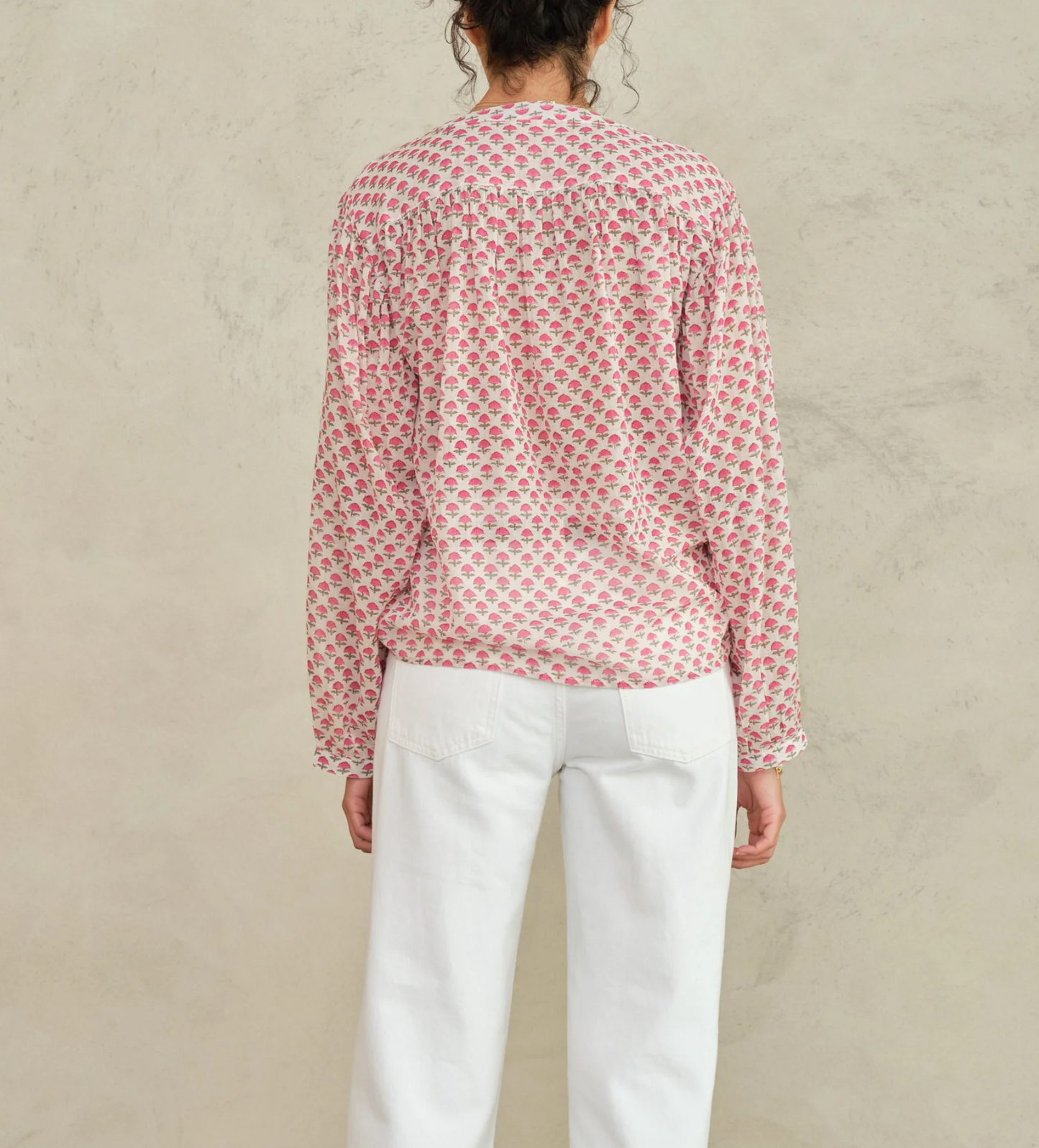 Mabe Letty Print Top - printed relaxed top side view