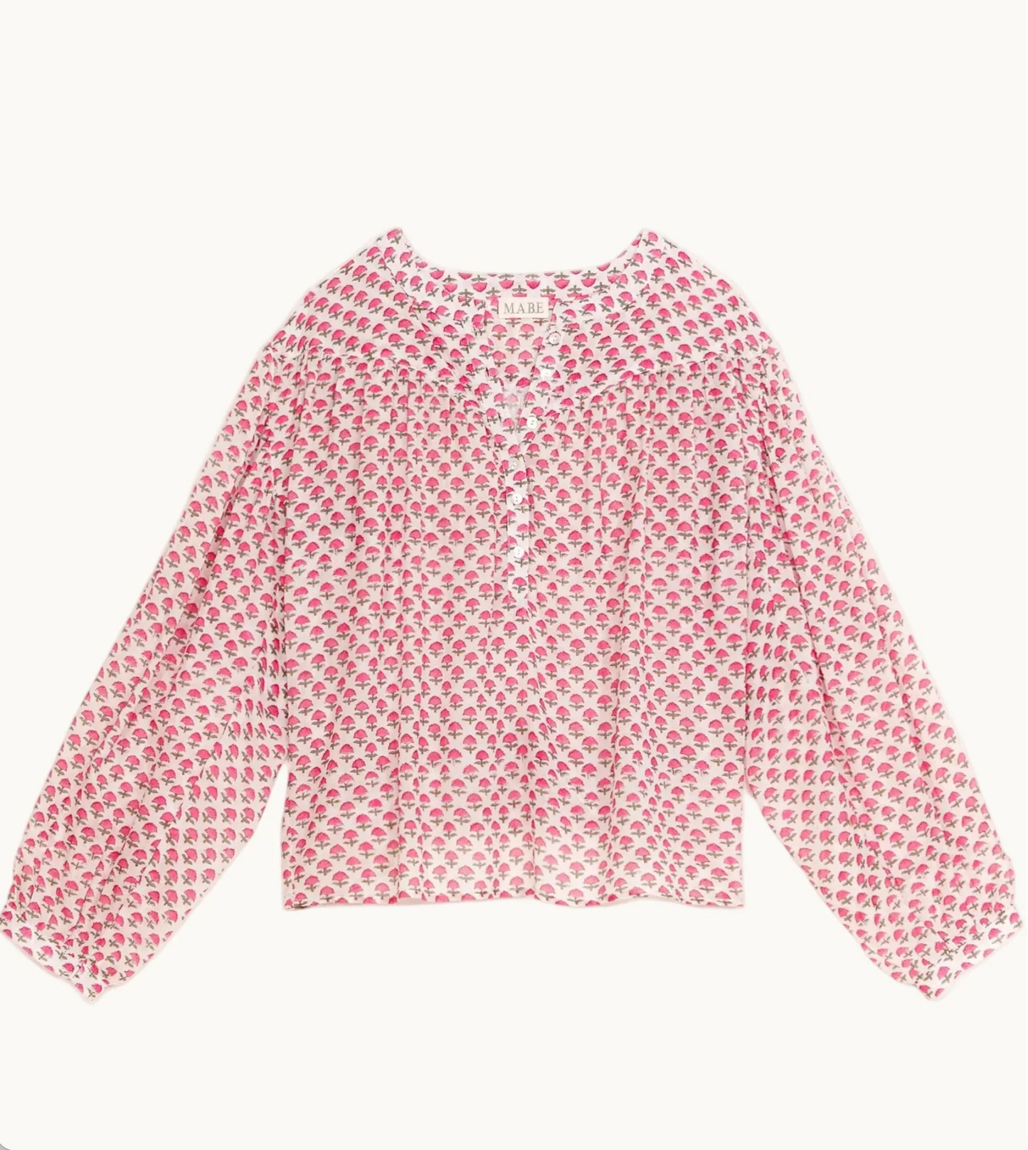 Mabe Letty Print Top - printed relaxed top lifestyle view