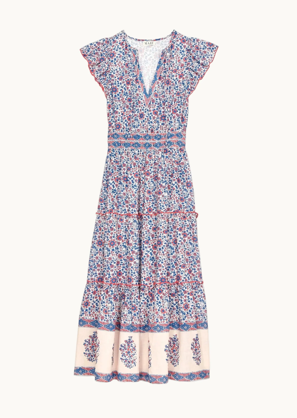 Mabe Della Maxi Dress - embroidered maxi dress detail view