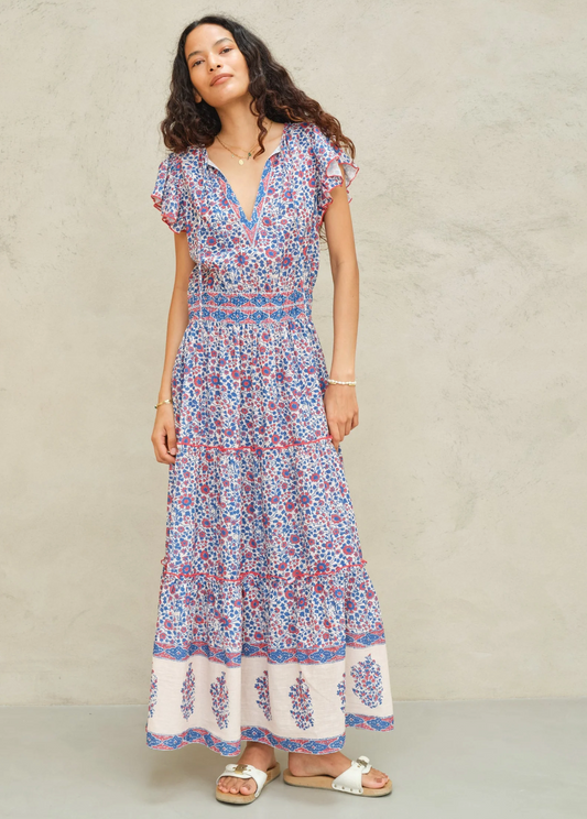 Mabe Della Maxi Dress - embroidered maxi dress front view