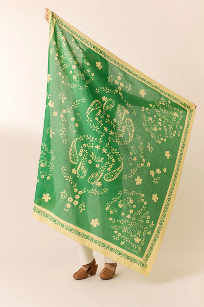 Leon & Harper Emile Bandana - printed cotton bandana worn as headband