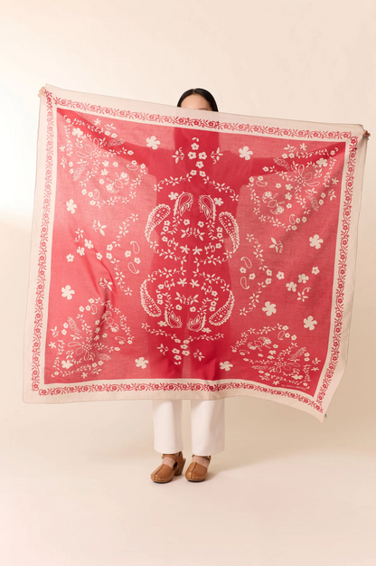 Leon & Harper Emile Bandana - printed cotton bandana scarf front view