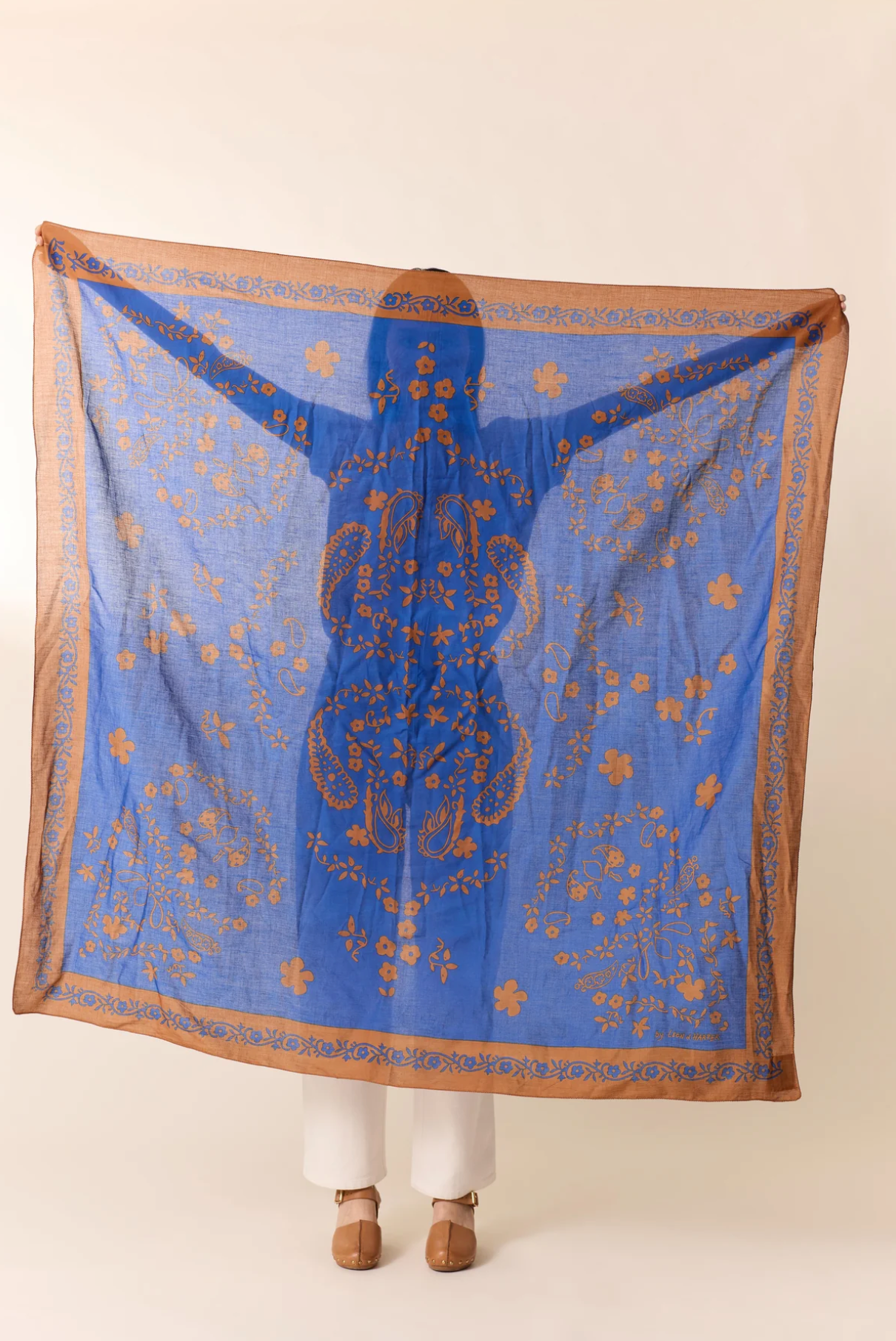 Leon & Harper Emile Bandana - printed cotton bandana detail view