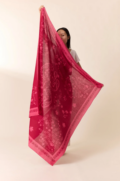 Leon & Harper Emile Bandana - printed cotton bandana worn as neck scarf