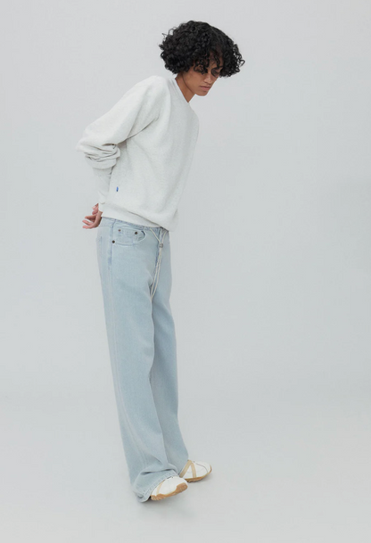 Still Here Cool Jean Vintage - vintage wash high-rise straight denim jean back view