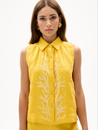 SLEEVLESS PINA SHIRT