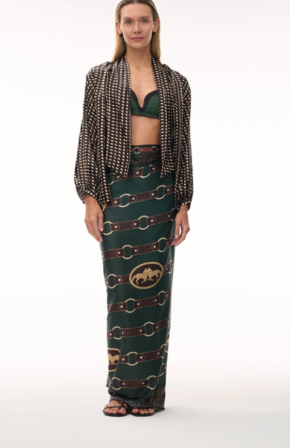 GREEN HORSE REINS SARONG