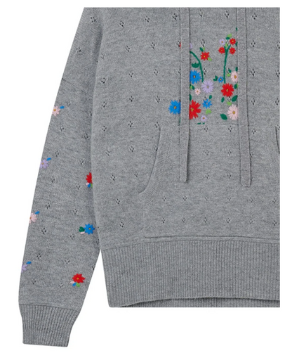 EMBROIDERED FLORAL HOODIE