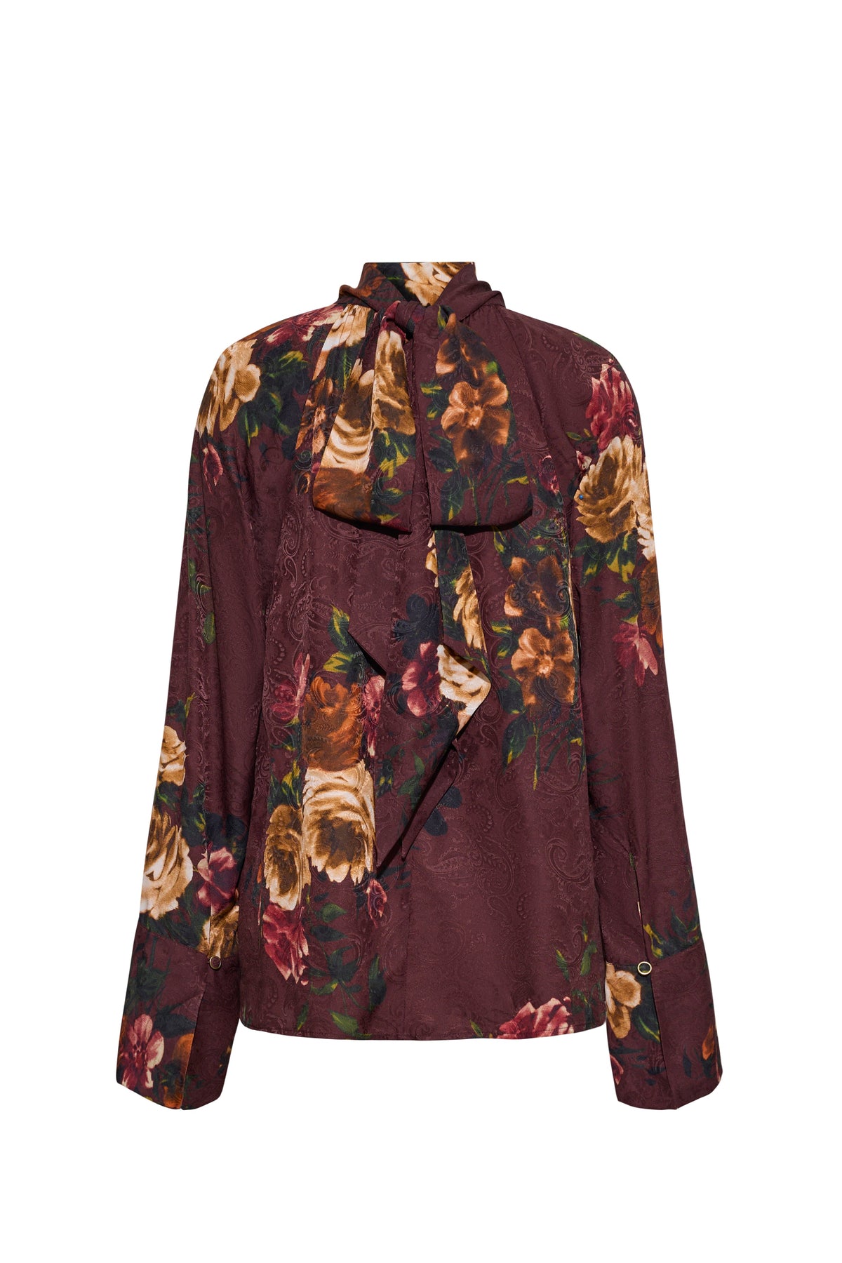 CARA CARA Sundance Blouse Ariana Flora Merlot - Tops available at Hiptique in Woodland Hills