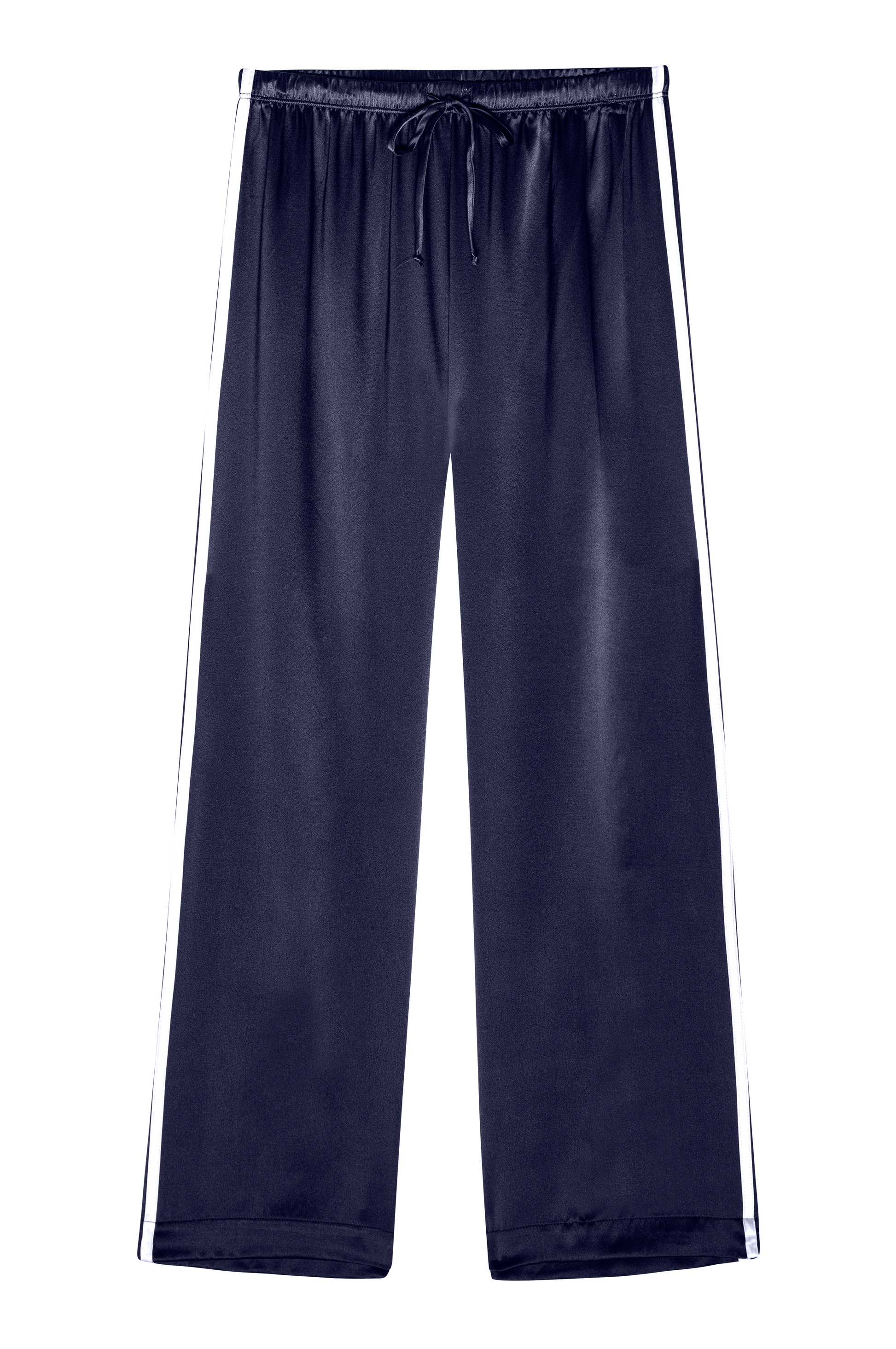 DONNI The Silk Stripe Crop Pant Navy - pant available at Hiptique boutique in Woodland Hills California