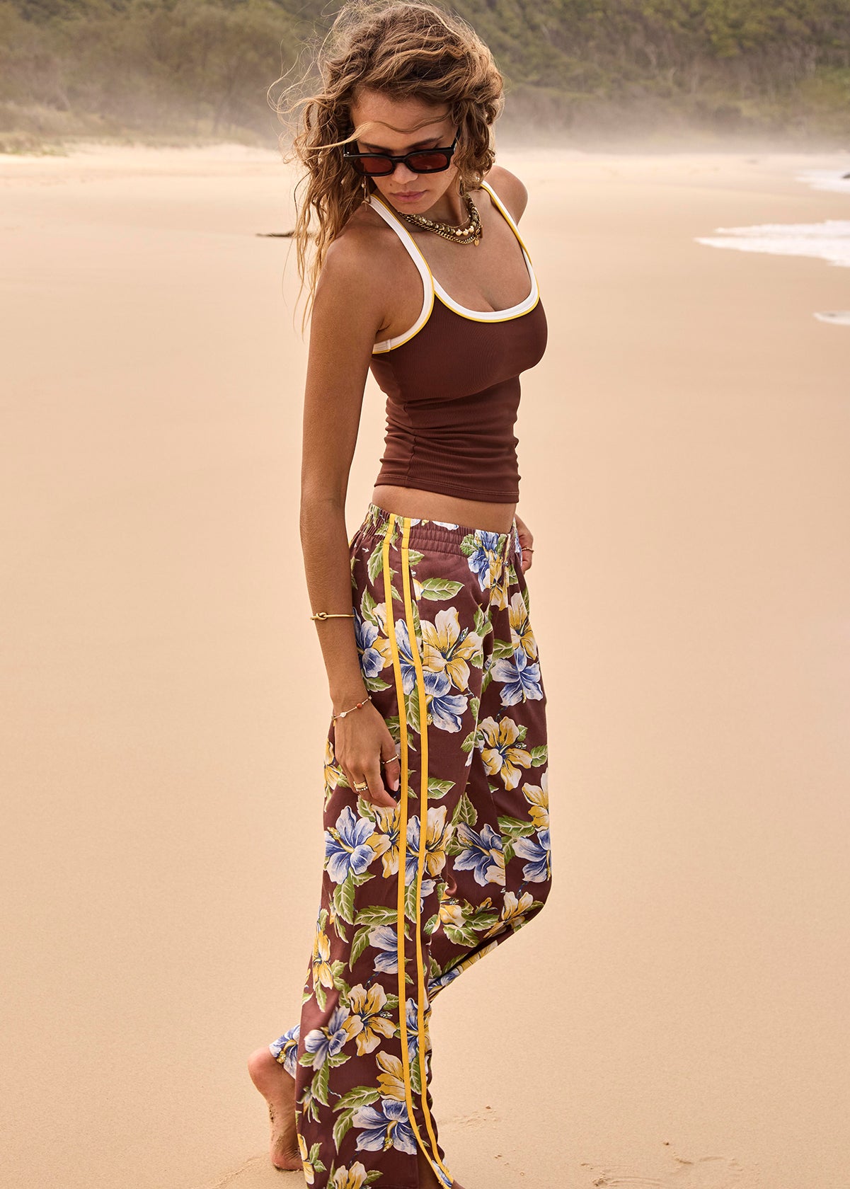 The Upside Isla Juliet Pant Botanical - back view - lyocell cotton blend floral wide-leg pant at Hiptique Woodland Hills
