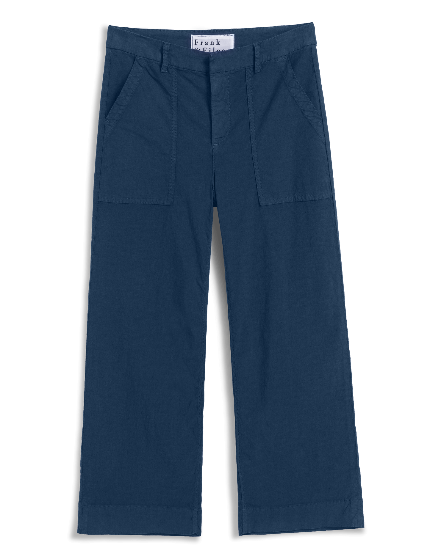 Frank & Eileen Wexford Patch Pocket Pant Summer Navy - pant available at Hiptique boutique in Woodland Hills California