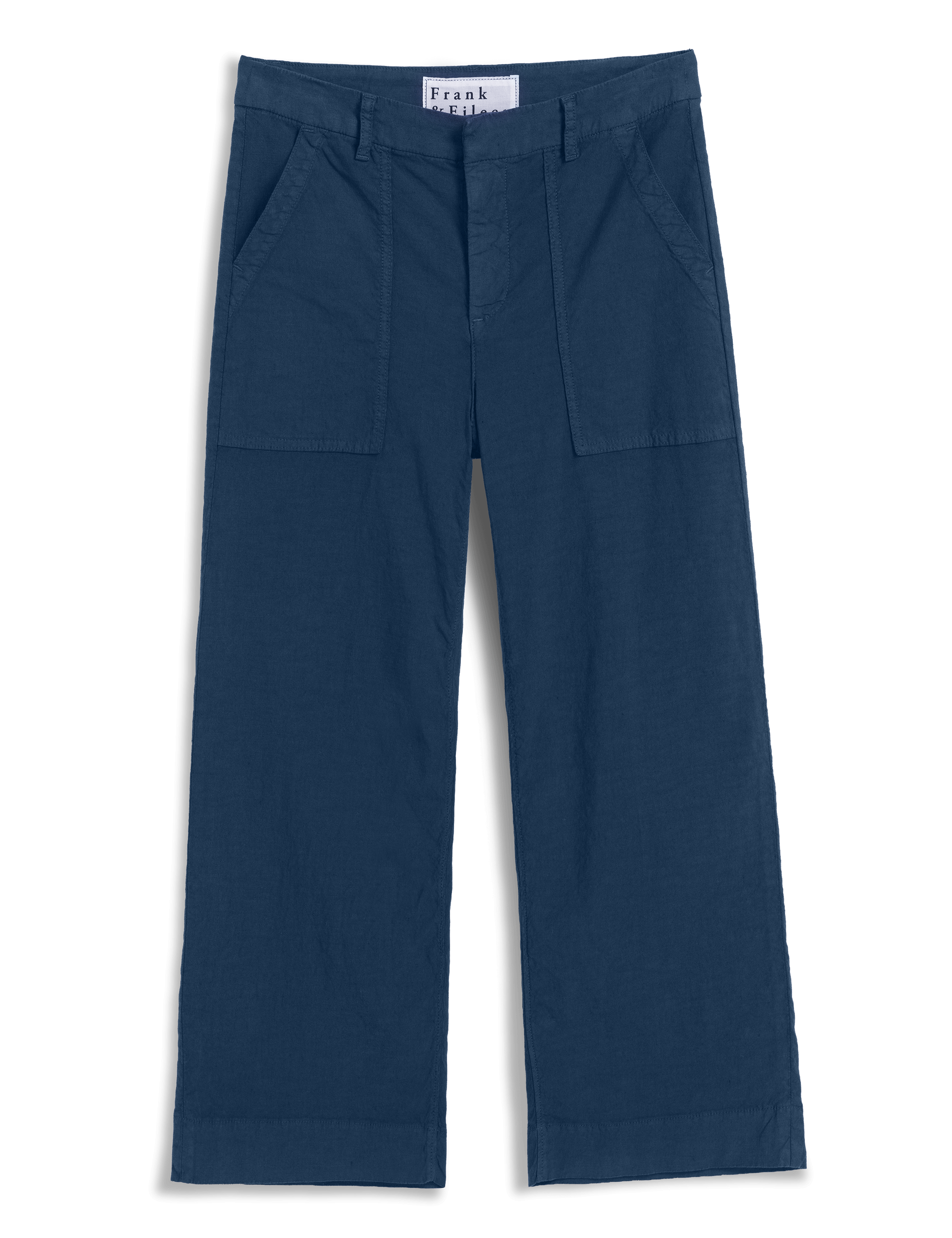 Frank & Eileen Wexford Patch Pocket Pant Summer Navy - pant available at Hiptique boutique in Woodland Hills California