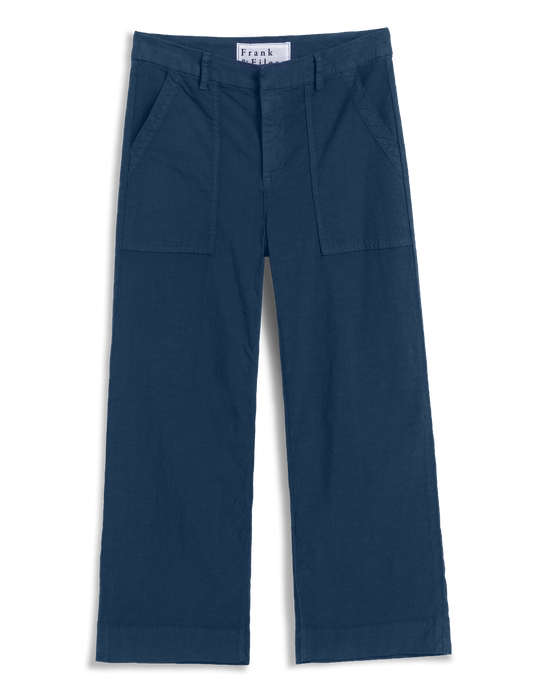 Frank & Eileen Wexford Patch Pocket Pant Summer Navy - pant available at Hiptique boutique in Woodland Hills California