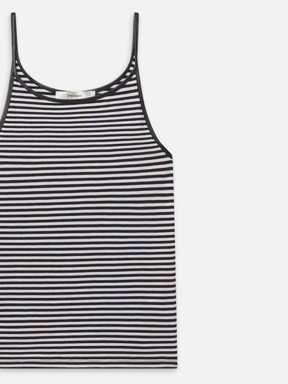 FRAME The Trim Tank Cream Stripe - T-Shirts available at Hiptique in Woodland Hills
