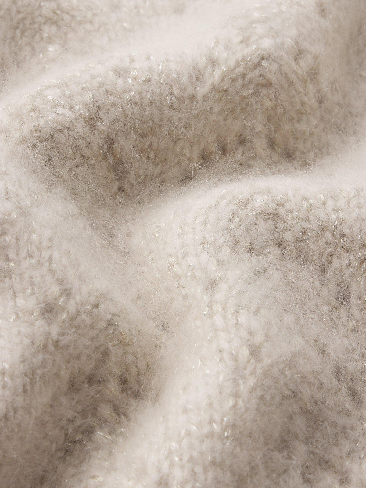 FRAME The Airy Lurex Zip Sweater Biscuit - Sweaters available at Hiptique in Woodland Hills