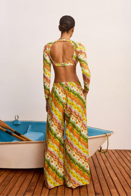 Alemais Janine Pant Multi - back view available at Hiptique boutique in Woodland Hills California