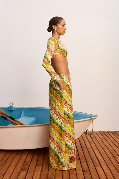 Alemais Janine Pant Multi - side view available at Hiptique boutique in Woodland Hills California