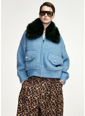 KANADA KNITTED JKT FAUX FUR