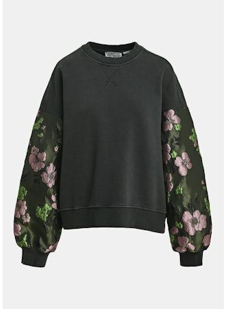 KUEER JACQUARD SLEEVE SWEATSHIRT