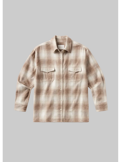 Plaid shirt on a gray background