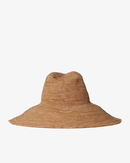 Janessa Leone Waverly Hat Sand - women's packable wide-brim raffia straw hat available at Hiptique boutique in Woodland Hills California