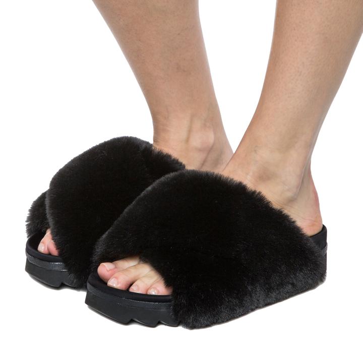 Indoor / Outdoor Black Slippers